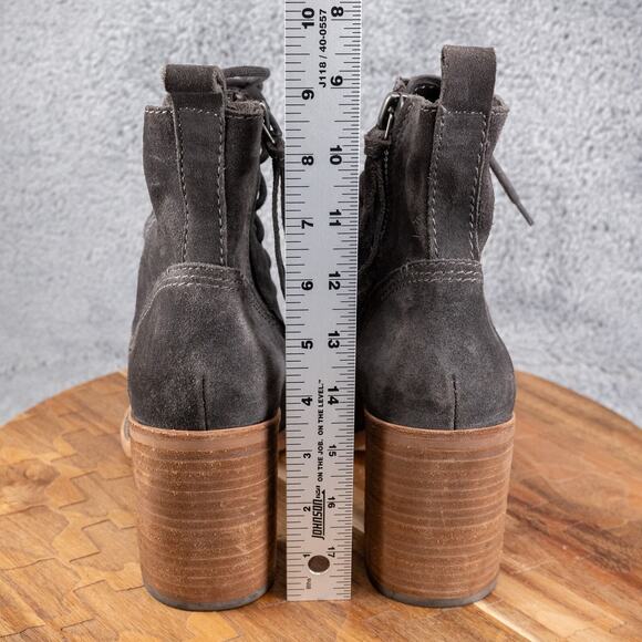 Dolce Vita Drew Dark Gray Suede Ankle Boot Size Womens Size 10 - Picture 4 of 7